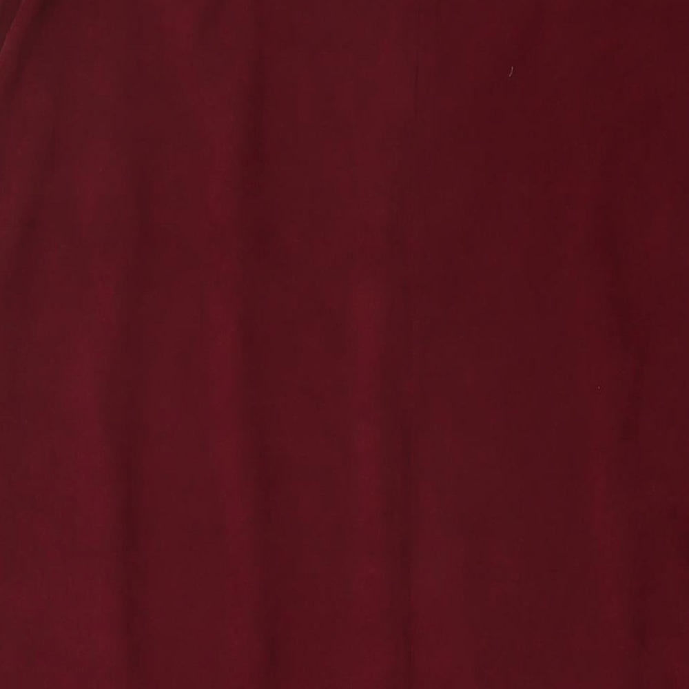 essence Womens Red Polyester A-Line Skirt Size 18 Zip