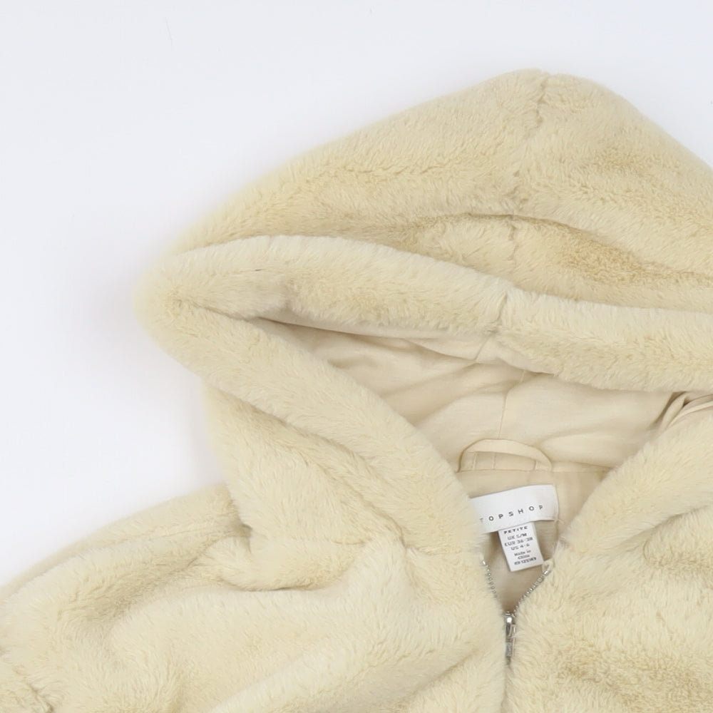 Topshop Womens Ivory Jacket Size S Zip