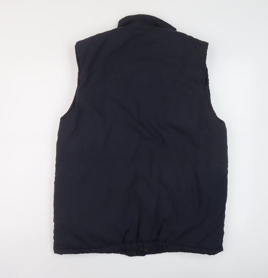 Fortress Mens Blue Gilet Waistcoat Size L Zip