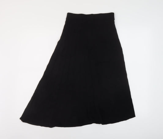& Other Stories Womens Black Viscose A-Line Skirt Size S