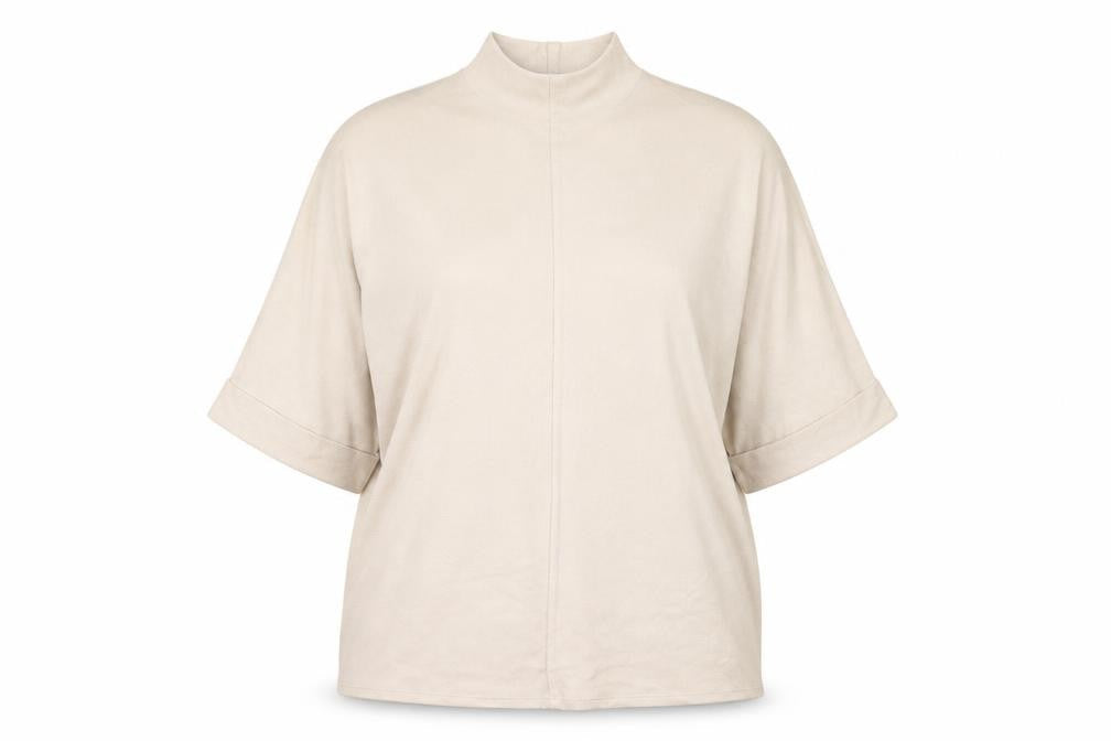 Apricot Womens Beige Mock Neck Viscose Pullover Jumper Size 10