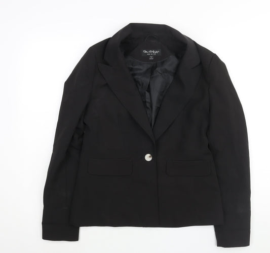 Miss Selfridge Womens Black Polyester Jacket Suit Jacket Size 10