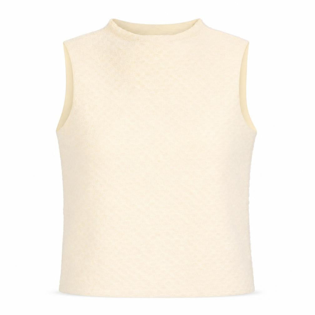 Marks and Spencer Womens Beige Polyester Camisole Blouse Size 24 Round Neck - Textured