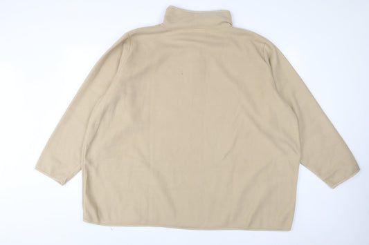 Naeville Womens Beige Polyester Pullover Sweatshirt Size 30 Zip - 1/2 Zip