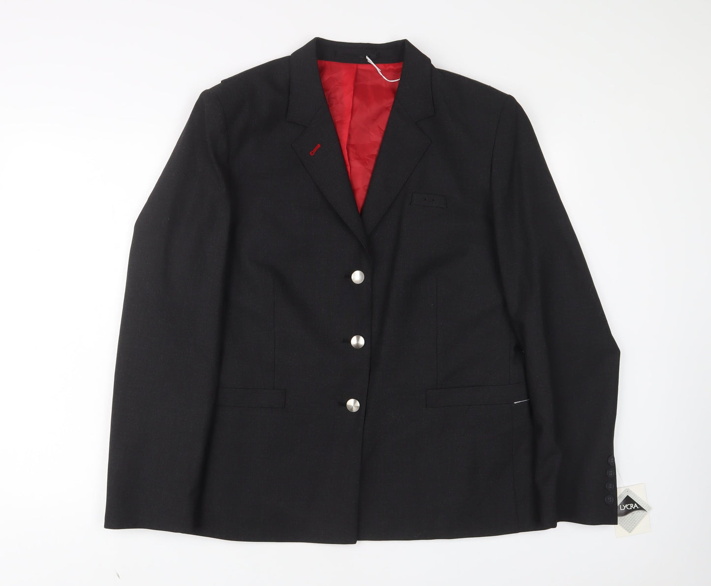 Dimensions Womens Grey Jacket Blazer Size 18 Button