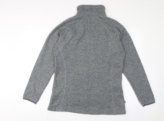 Mountain Life Womens Grey Polyester Pullover Sweatshirt Size 16 Zip