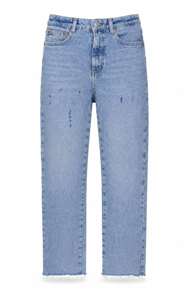 Zara Womens Blue Cotton Straight Jeans Size 6 L29 in Regular Zip