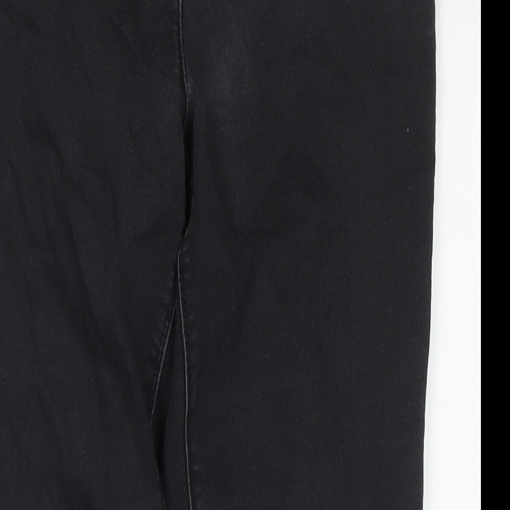 Papaya Womens Black Cotton Skinny Jeans Size 12 L27 in Regular Zip