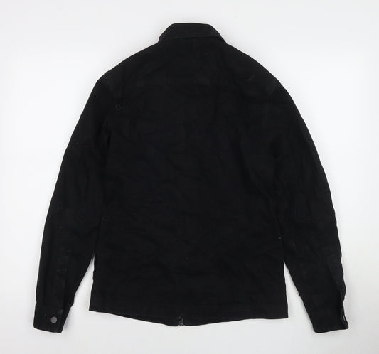 River Island Mens Black Jacket Size XS Zip