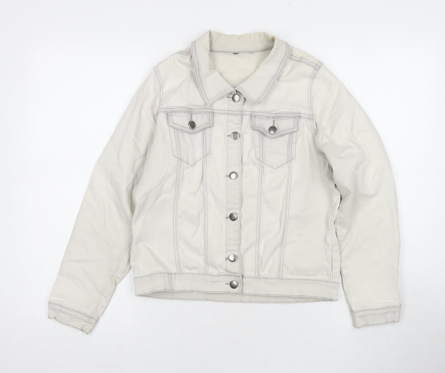 Kelly Brook Womens Grey Jacket Size 12 Button