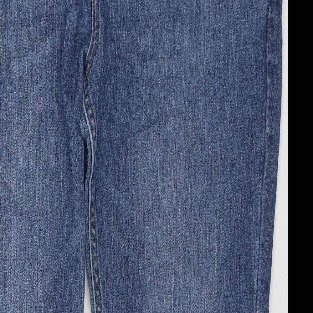Corporatewear Womens Blue Cotton Skinny Jeans Size 34 in L28 in Regular Zip
