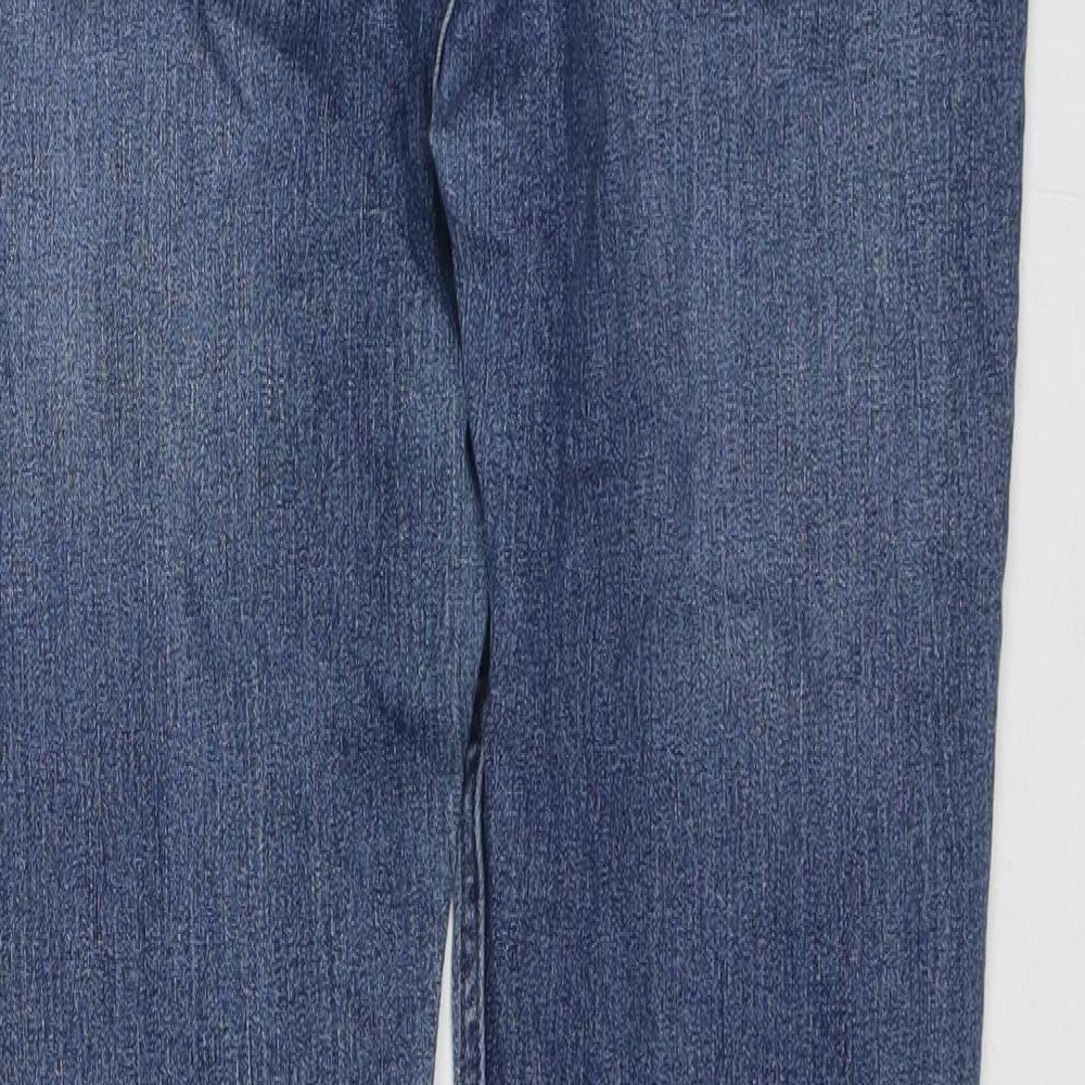Corporatewear Womens Blue Cotton Skinny Jeans Size 34 in L28 in Regular Zip