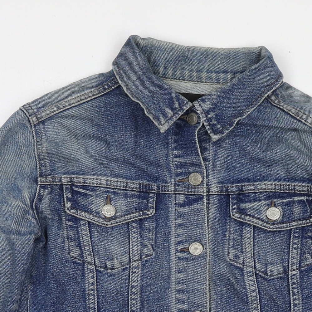 Warehouse Womens Blue Jacket Size 10 Button