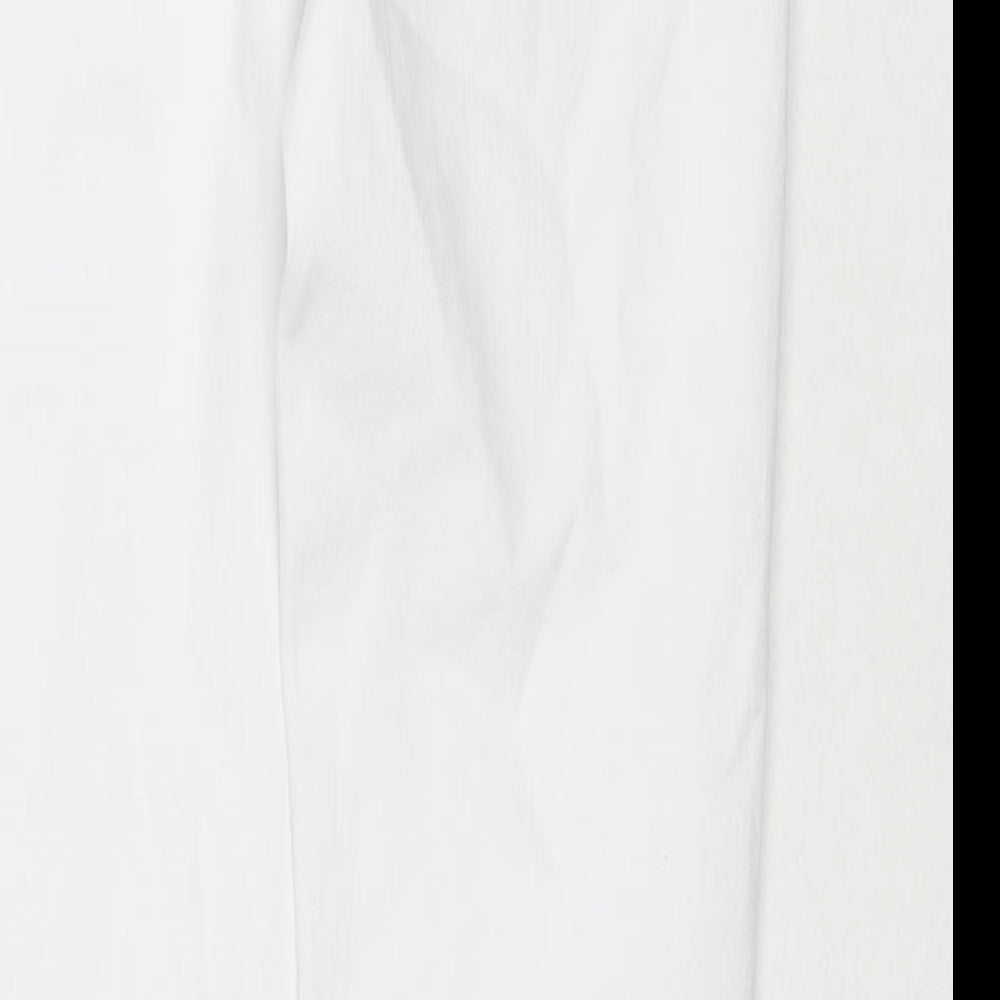 Marks and Spencer Womens White Cotton Skinny Jeans Size 8 L31 in Regular Zip