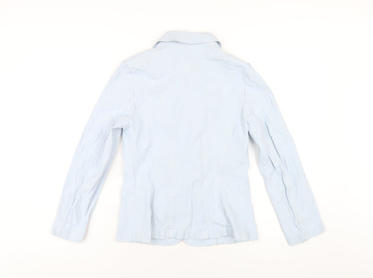 Per Una Womens Blue Jacket Size 10 Button