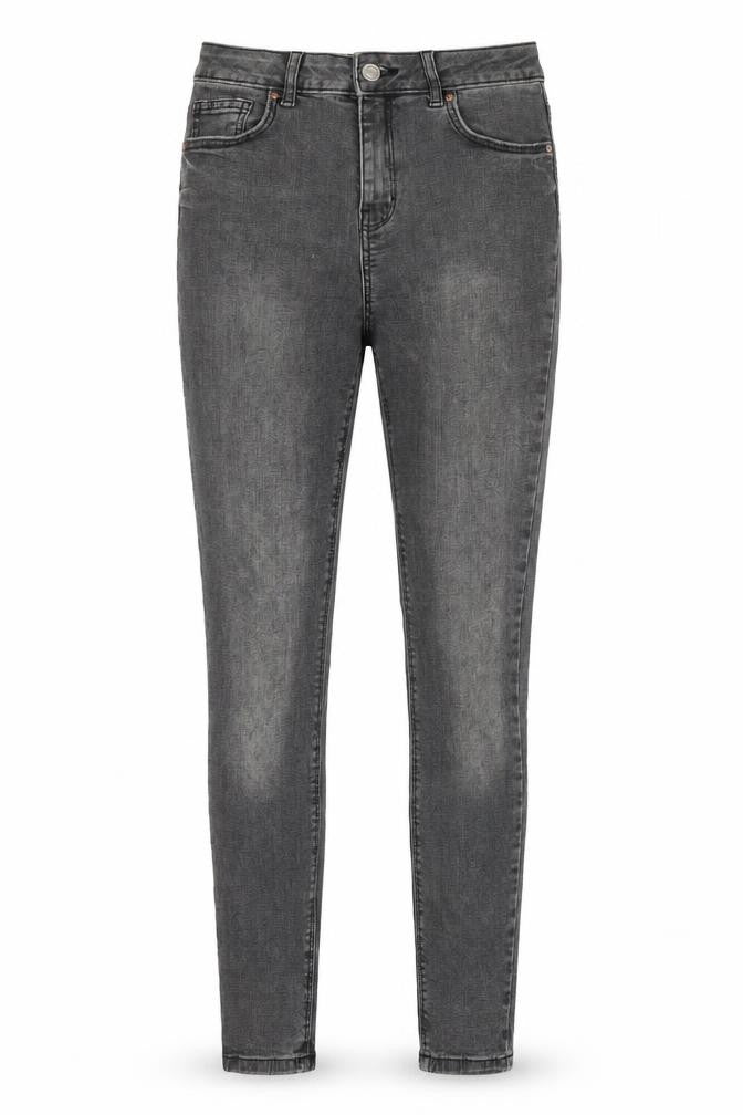 Denim & Co. Womens Grey Cotton Skinny Jeans Size 10 L28 in Regular Zip