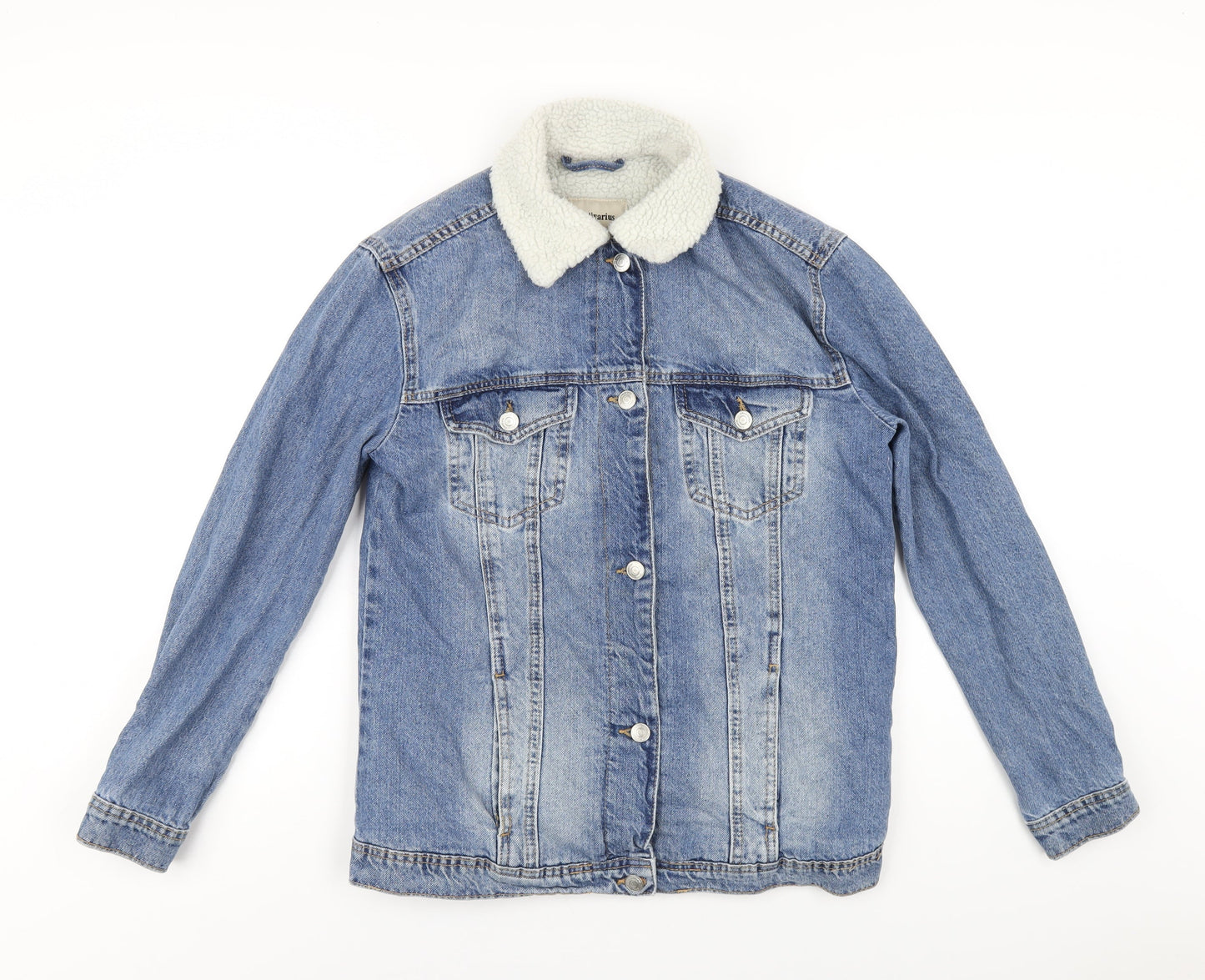 Stradivarius Womens Blue Jacket Size S Button