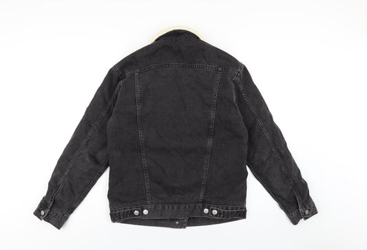 Topshop Womens Black Jacket Size 6 Button