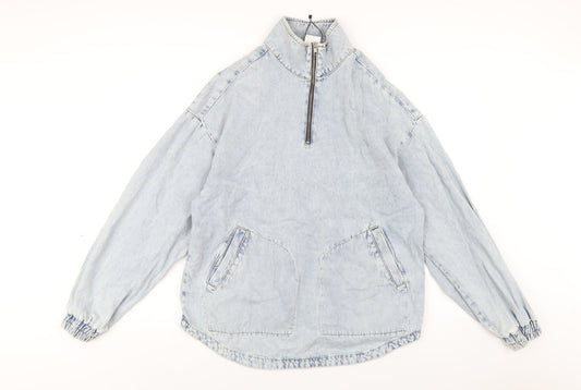 Zara Womens Blue Jacket Size S Zip