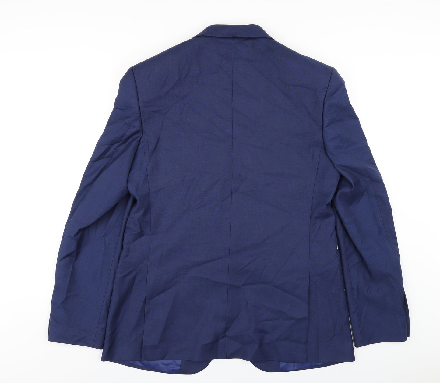Marks and Spencer Mens Blue Polyester Jacket Blazer Size 42 Regular