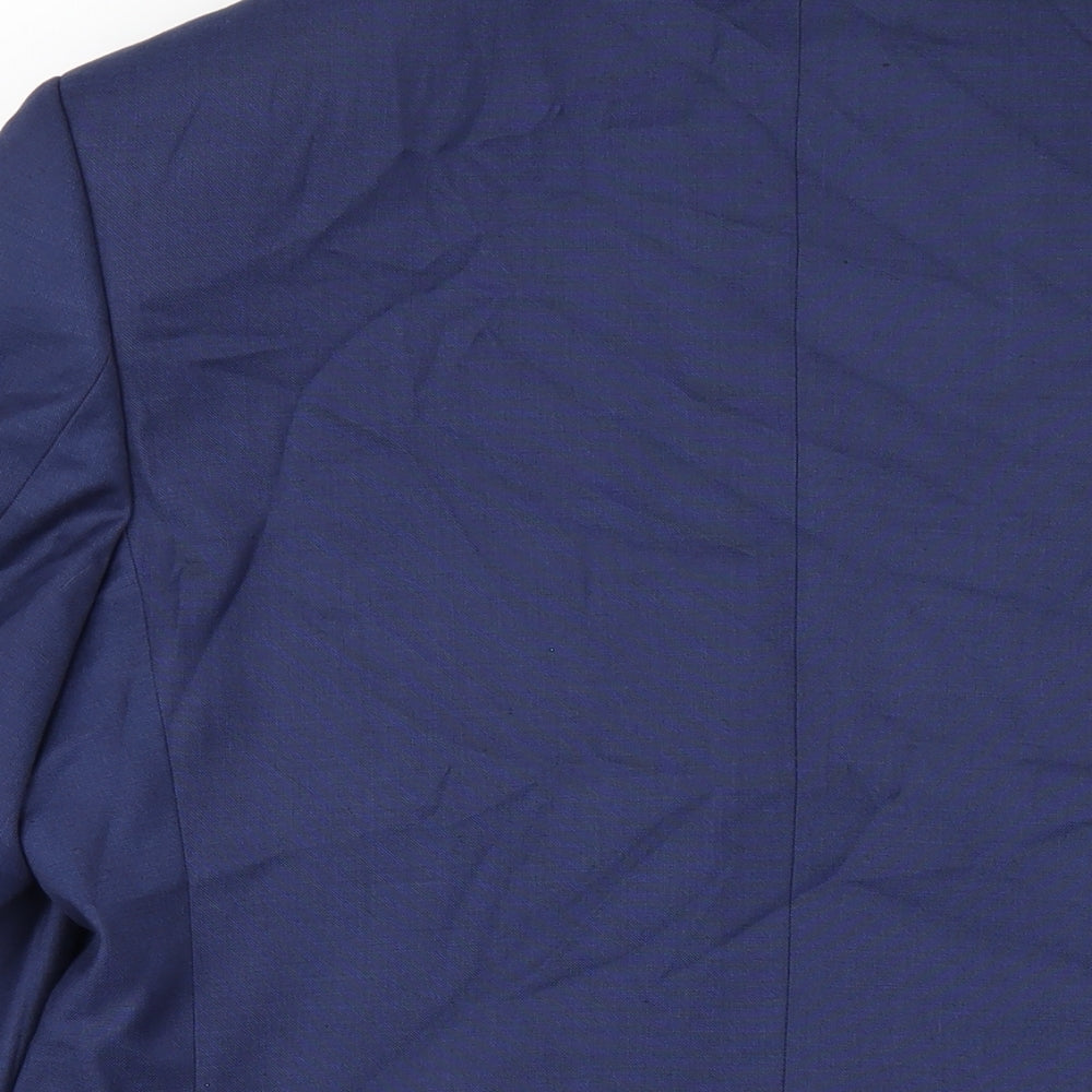 Marks and Spencer Mens Blue Polyester Jacket Blazer Size 42 Regular