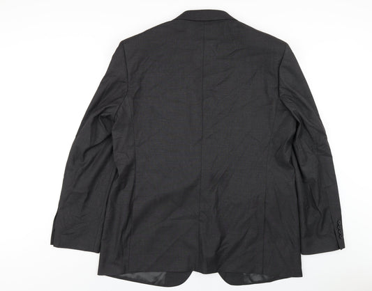 Marks and Spencer Mens Grey Polyester Jacket Blazer Size 46 Regular