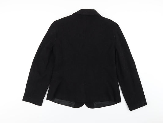 Dorothy Perkins Womens Black Pea Coat Coat Size 14 Button