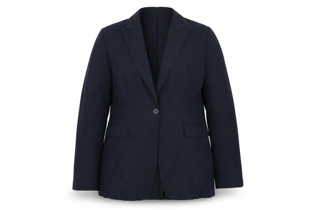 Marks and Spencer Womens Blue Vinyl Jacket Blazer Size 16