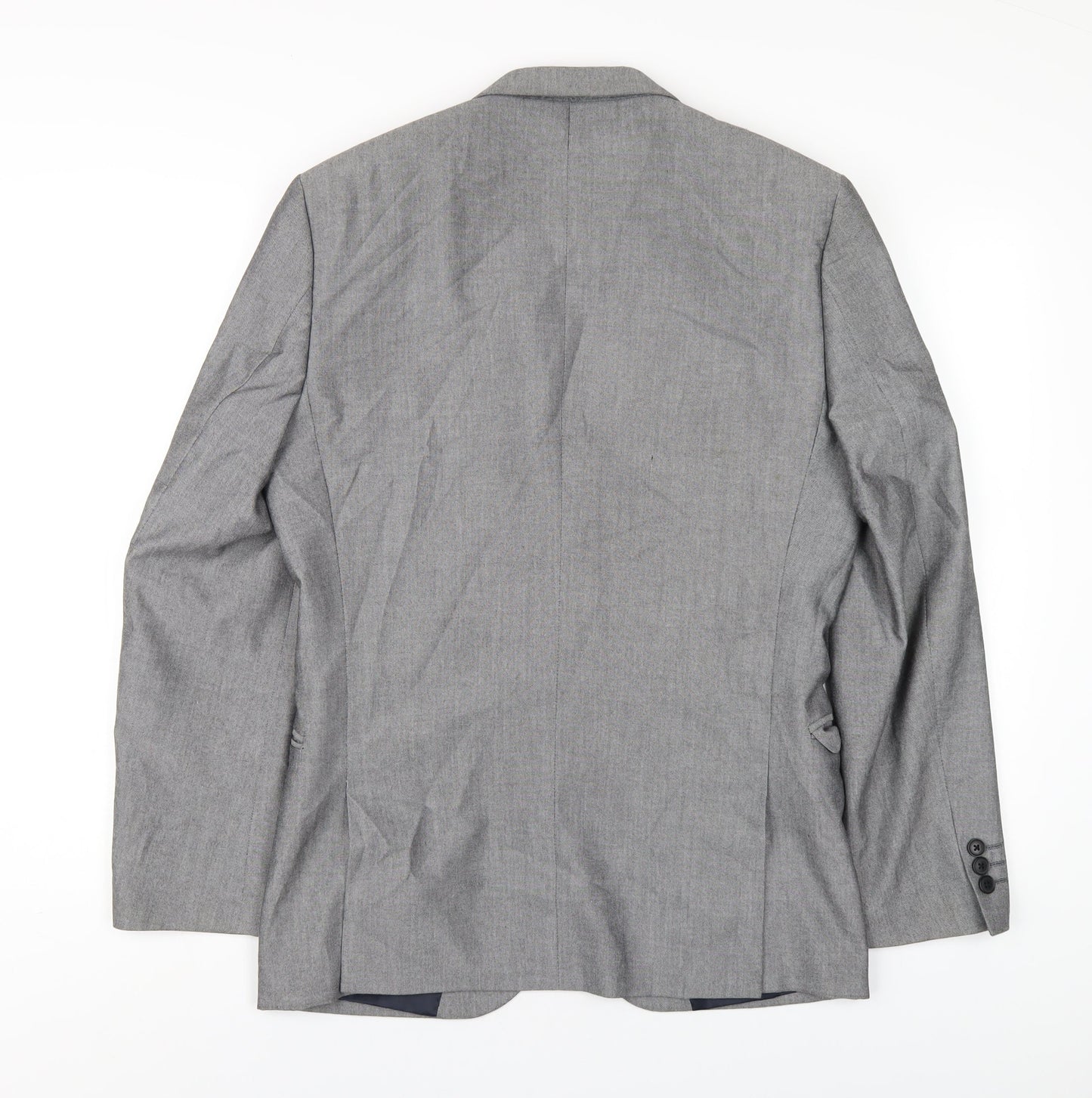 NEXT Mens Grey Polyester Jacket Blazer Size 38 Regular