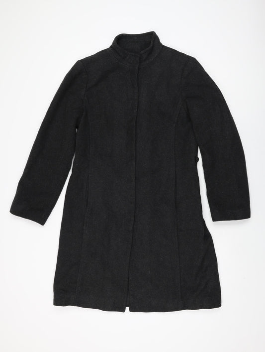 PCF Womens Black Overcoat Coat Size 10 Button