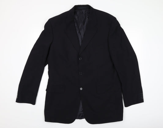 Scott & Taylor Mens Black Polyester Jacket Suit Jacket Size 42 Regular