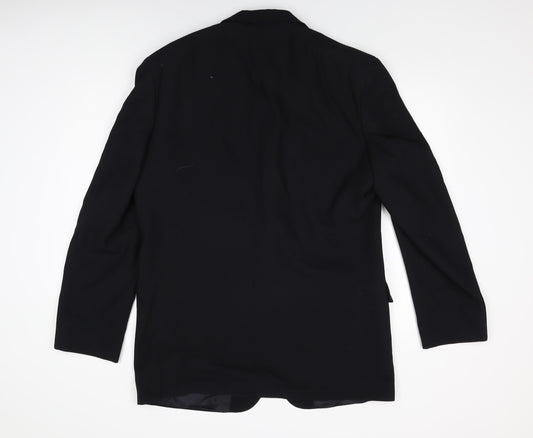 Scott & Taylor Mens Black Polyester Jacket Suit Jacket Size 42 Regular