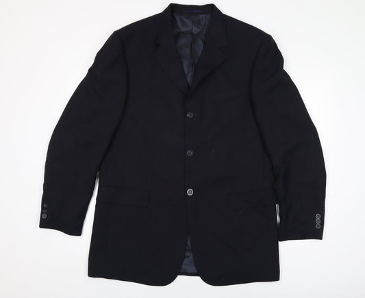 Tom English Mens Black Wool Jacket Suit Jacket Size 42 Regular