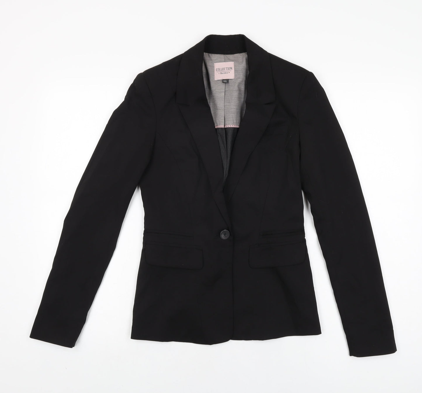 Bershka Womens Black Jacket Blazer Size S Button