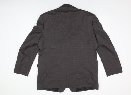 Principles Mens Brown Geometric Wool Jacket Suit Jacket Size 44 Regular