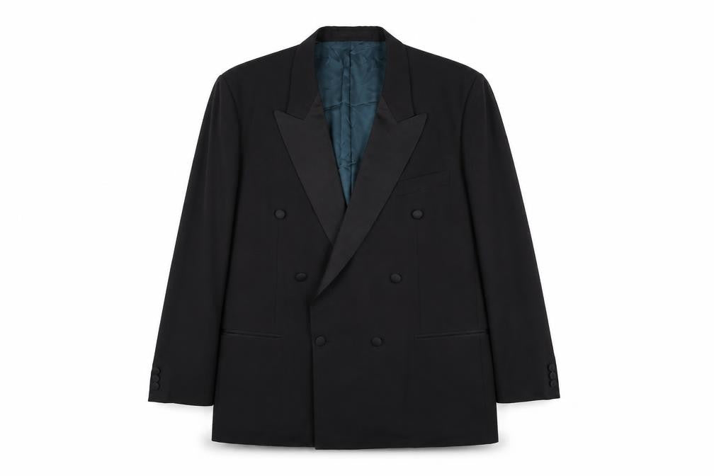 Marks and Spencer Mens Black Polyester Jacket Suit Jacket Size 46 Regular