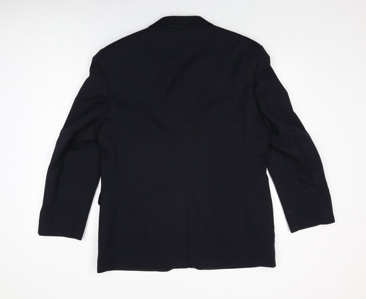 Burton Mens Blue Wool Jacket Suit Jacket Size 42 Regular