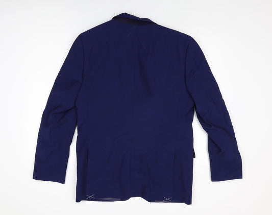 Marks and Spencer Mens Blue Wool Jacket Suit Jacket Size 40 Regular