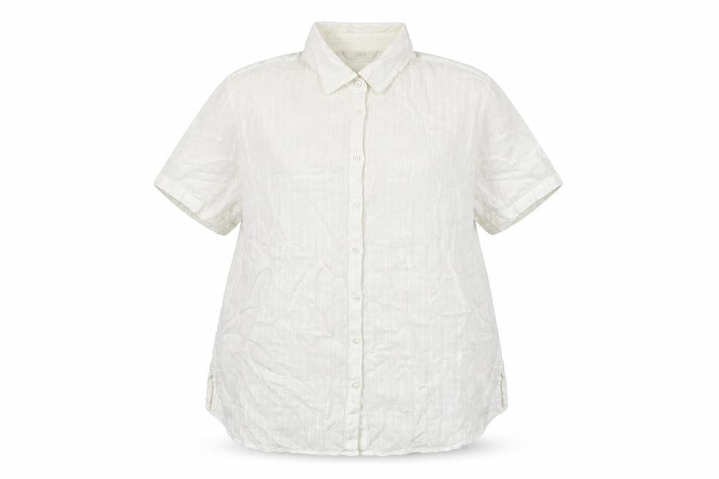 Marks and Spencer Womens White Cotton Basic Button-Up Size 16 Collared