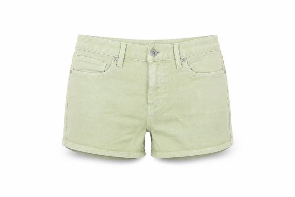 Uniqlo Womens Green Cotton Hot Pants Shorts Size 26 in Regular Zip