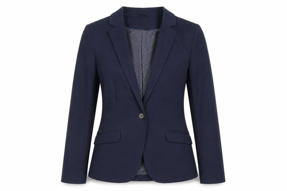 H&M Womens Blue Jacket Blazer Size 8 Button