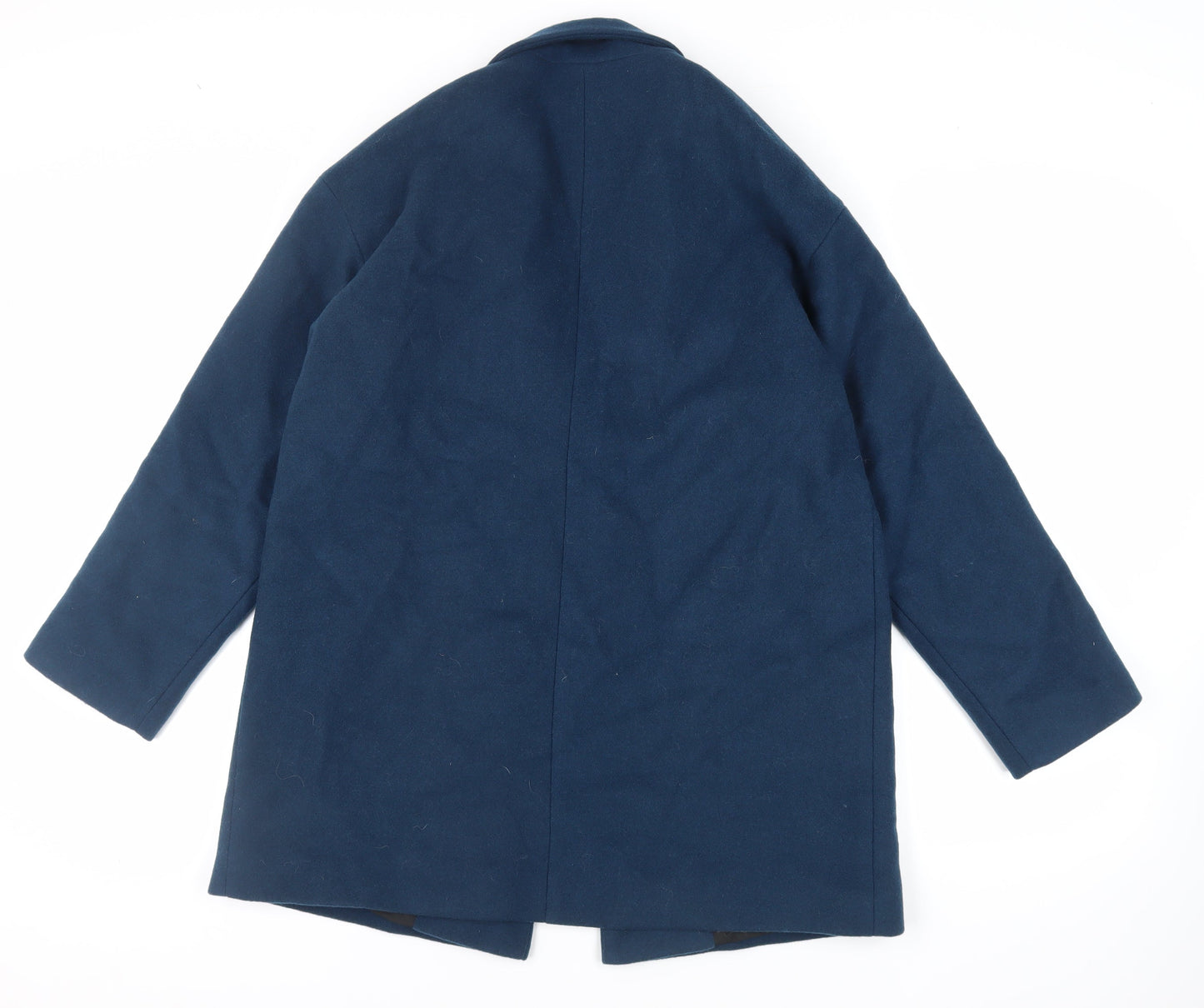Marvin Browne Womens Blue Pea Coat Coat Size L Button