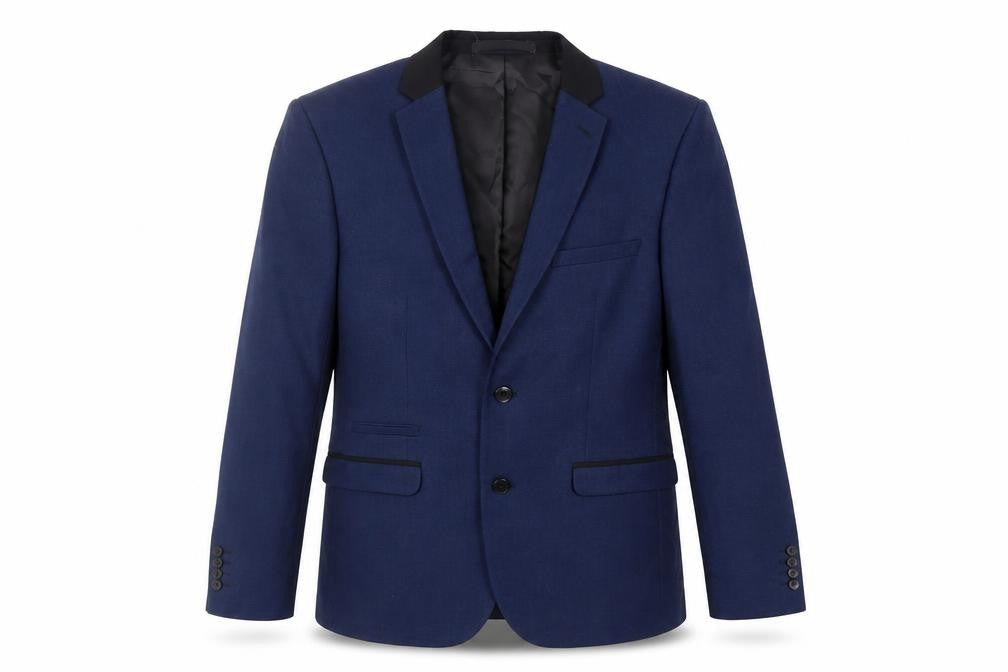 Burton Mens Blue Polyester Jacket Suit Jacket Size 40 Regular