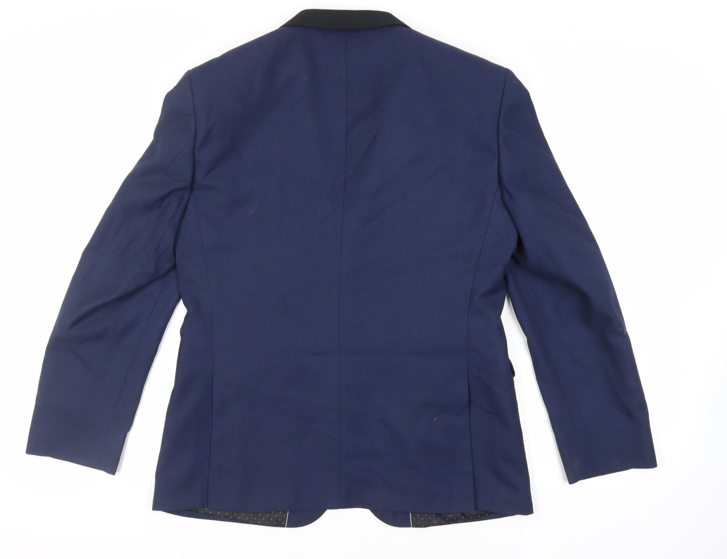 Burton Mens Blue Polyester Jacket Suit Jacket Size 40 Regular