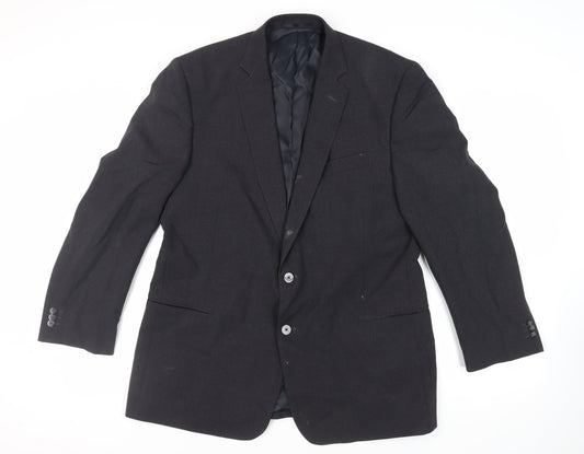 James Barry Mens Grey Polyester Jacket Suit Jacket Size 44 Regular