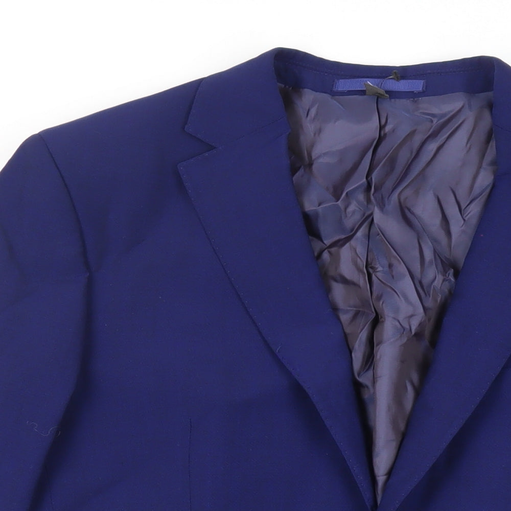 Marks and Spencer Mens Blue Wool Jacket Suit Jacket Size 40 Regular