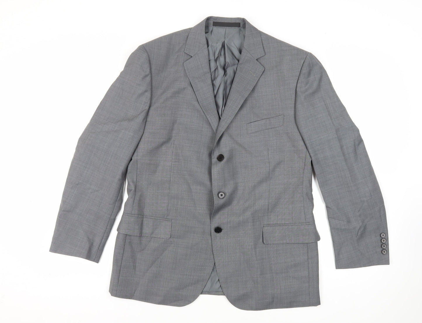 Marks and Spencer Mens Grey Wool Jacket Suit Jacket Size 42 Regular
