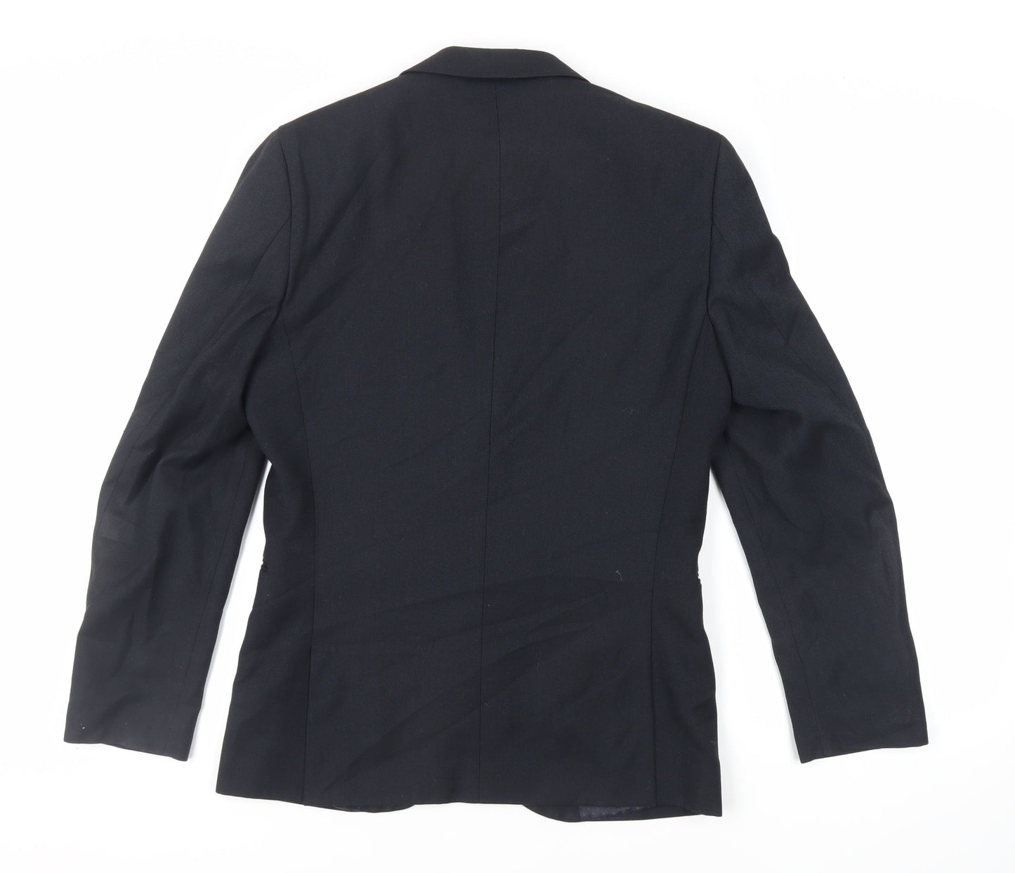 NEXT Mens Black Polyester Jacket Suit Jacket Size 38 Regular