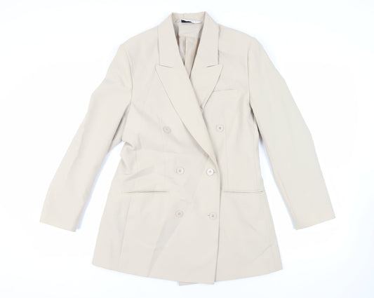 Modern Classics Womens Beige Jacket Blazer Size 12 Button