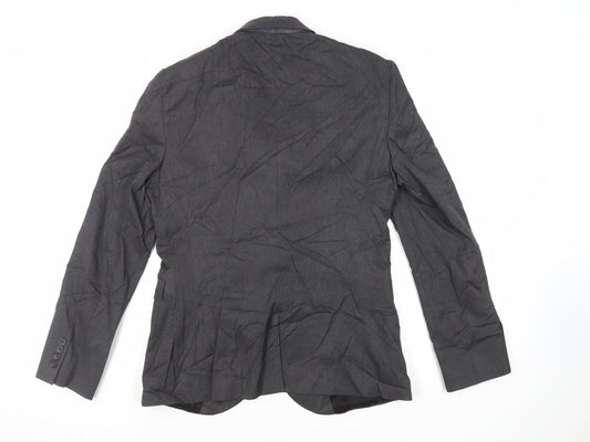 NEXT Mens Grey Polyester Jacket Suit Jacket Size 40 Regular